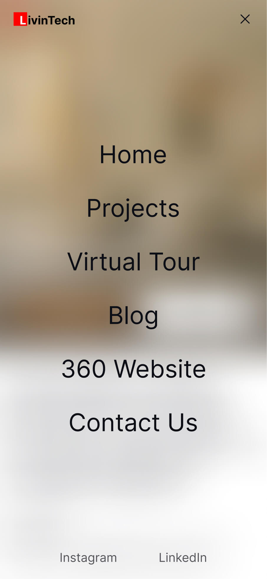 LivinTech Mobile Menu